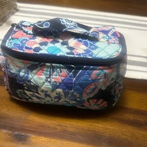 Vera Bradley Floral Quilted Pouch in Blue and Pink